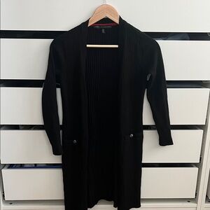 White House Black Market Black and Red Cardigan